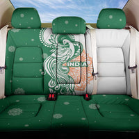 India Christmas Back Car Seat Cover with Peacock Mandala Pattern and Tricolor Design - Wonder Print Shop