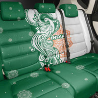 India Christmas Back Car Seat Cover with Peacock Mandala Pattern and Tricolor Design - Wonder Print Shop