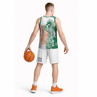 India Christmas Basketball Jersey with Peacock Mandala Pattern and Tricolor Design - Wonder Print Shop
