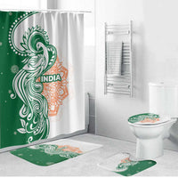India Christmas Bathroom Set with Peacock Mandala Pattern and Tricolor Design - Wonder Print Shop