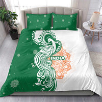 India Christmas Bedding Set with Peacock Mandala Pattern and Tricolor Design - Wonder Print Shop