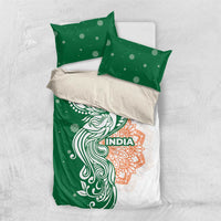 India Christmas Bedding Set with Peacock Mandala Pattern and Tricolor Design - Wonder Print Shop