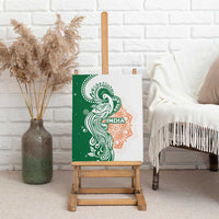 India Christmas Canvas Wall Art with Peacock Mandala Pattern and Tricolor Design - Wonder Print Shop