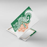India Christmas Canvas Wall Art with Peacock Mandala Pattern and Tricolor Design - Wonder Print Shop