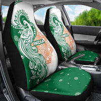 India Christmas Car Seat Cover with Peacock Mandala Pattern and Tricolor Design - Wonder Print Shop