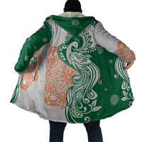 India Christmas Cloak with Peacock Mandala Pattern and Tricolor Design - Wonder Print Shop