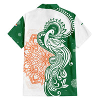 India Christmas Family Matching Puletasi and Hawaiian Shirt with Peacock Mandala Pattern and Tricolor Design - Wonder Print Shop