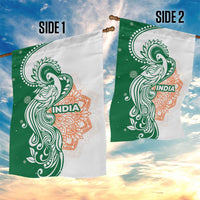 India Christmas Garden Flag with Peacock Mandala Pattern and Tricolor Design - Wonder Print Shop