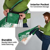 India Christmas Grocery Bag with Peacock Mandala Pattern and Tricolor Design - Wonder Print Shop