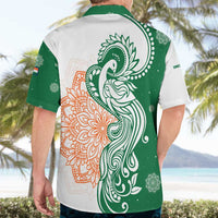 India Christmas Hawaiian Shirt with Peacock Mandala Pattern and Tricolor Design - Wonder Print Shop