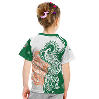 India Christmas Kid T Shirt with Peacock Mandala Pattern and Tricolor Design - Wonder Print Shop
