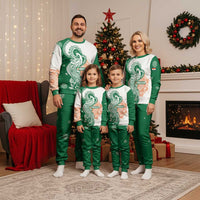 India Christmas Pajama Set with Peacock Mandala Pattern and Tricolor Design - Wonder Print Shop