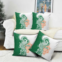 India Christmas Pillow Cover with Peacock Mandala Pattern and Tricolor Design - Wonder Print Shop