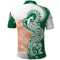 India Christmas Polo Shirt with Peacock Mandala Pattern and Tricolor Design - Wonder Print Shop