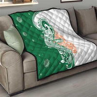 India Christmas Quilt with Peacock Mandala Pattern and Tricolor Design - Wonder Print Shop