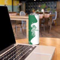 India Christmas Skinny Tumbler with Peacock Mandala Pattern and Tricolor Design - Wonder Print Shop