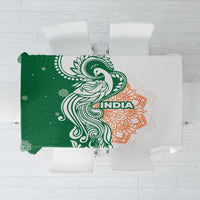 India Christmas Tablecloth with Peacock Mandala Pattern and Tricolor Design - Wonder Print Shop