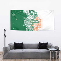 India Christmas Tapestry with Peacock Mandala Pattern and Tricolor Design - Wonder Print Shop