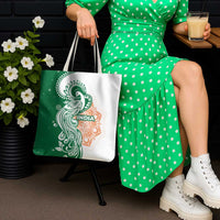 India Christmas Tote Bag with Peacock Mandala Pattern and Tricolor Design - Wonder Print Shop