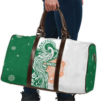 India Christmas Travel Bag with Peacock Mandala Pattern and Tricolor Design - Wonder Print Shop