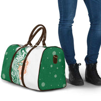 India Christmas Travel Bag with Peacock Mandala Pattern and Tricolor Design - Wonder Print Shop