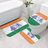 India Christmas Bathroom Set with Elephant Santa Tree Design and Tricolor Holiday Pattern - Wonder Print Shop
