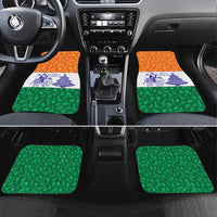 India Christmas Car Mats with Elephant Santa Tree Design and Tricolor Holiday Pattern - Wonder Print Shop