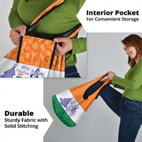 India Christmas Grocery Bag with Elephant Santa Tree Design and Tricolor Holiday Pattern - Wonder Print Shop