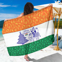 India Christmas Sarong with Elephant Santa Tree Design and Tricolor Holiday Pattern - Wonder Print Shop