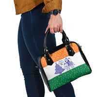 India Christmas Shoulder Handbag with Elephant Santa Tree Design and Tricolor Holiday Pattern - Wonder Print Shop