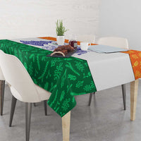India Christmas Tablecloth with Elephant Santa Tree Design and Tricolor Holiday Pattern - Wonder Print Shop