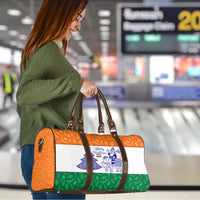 India Christmas Travel Bag with Elephant Santa Tree Design and Tricolor Holiday Pattern - Wonder Print Shop