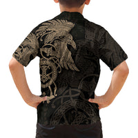 Viking Raven Kid Hawaiian Shirt Wisdom in Flight - Wonder Print Shop