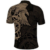 Viking Raven Polo Shirt Wisdom in Flight - Wonder Print Shop