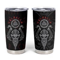 Viking Valhalla Tumbler Cup Odin and Drakkar Pattern - Wonder Print Shop