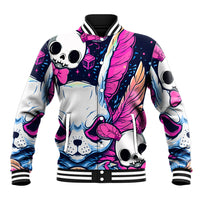 Crazy Rabbit Lady Baseball Jacket - Wonder Print Shop