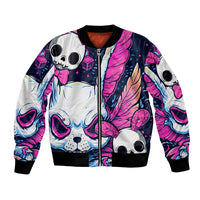 Crazy Rabbit Lady Bomber Jacket - Wonder Print Shop