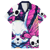 Crazy Rabbit Lady Family Matching Long Sleeve Bodycon Dress and Hawaiian Shirt - Wonder Print Shop