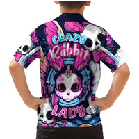 Crazy Rabbit Lady Family Matching Mermaid Dress and Hawaiian Shirt - Wonder Print Shop