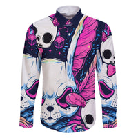 Crazy Rabbit Lady Family Matching Off Shoulder Maxi Dress and Hawaiian Shirt - Wonder Print Shop