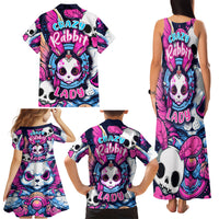 Crazy Rabbit Lady Family Matching Tank Maxi Dress and Hawaiian Shirt - Wonder Print Shop