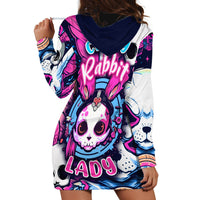 Crazy Rabbit Lady Hoodie Dress - Wonder Print Shop