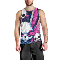 Crazy Rabbit Lady Men Tank Top - Wonder Print Shop