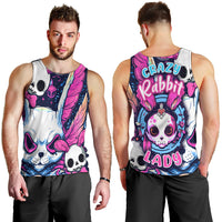 Crazy Rabbit Lady Men Tank Top - Wonder Print Shop