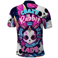 Crazy Rabbit Lady Polo Shirt - Wonder Print Shop