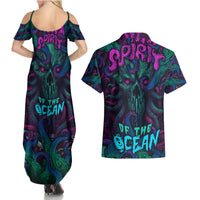 Spirit Of the Ocean Couples Matching Summer Maxi Dress and Hawaiian Shirt - Wonder Print Shop