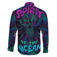 Spirit Of the Ocean Family Matching Long Sleeve Bodycon Dress and Hawaiian Shirt - Wonder Print Shop