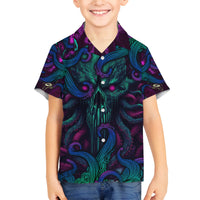 Spirit Of the Ocean Family Matching Off Shoulder Maxi Dress and Hawaiian Shirt - Wonder Print Shop