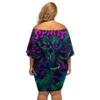 Spirit Of the Ocean Family Matching Off Shoulder Short Dress and Hawaiian Shirt - Wonder Print Shop
