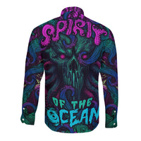 Spirit Of the Ocean Long Sleeve Button Shirt - Wonder Print Shop
